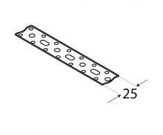 DMX Montavimo juosta TM4/25 25x1.5mm siaura 1m