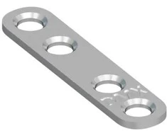 DMX Montavimo plokštelė 56,5x13x2,0mm, cinkuota, 4vnt.
