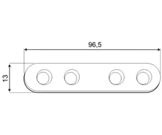 DMX Plakanais savienotājs FLW100 96,5x13x2,0 mm (iep. 4 gab.)