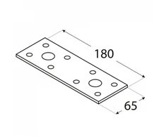 DMX Montavimo plokštelė, 180 x 65 mm