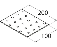 DMX Plokštė PP12 200x100x2mm montavimo plati