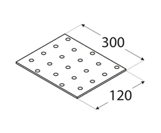 DMX Plokštelė PP21 300x120x2mm montavimo plati