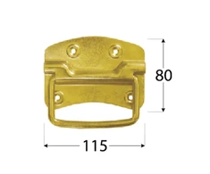 DMX Rankena skryniai US 110x80 mm plieno žalvario