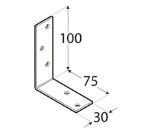 DMX Sija KB1 100x75x30x3mm siauras kampas