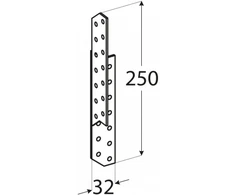 DMX Tvirtinimas LK6 32x250x2mm gegnės dešinysis