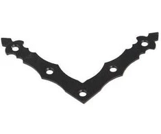DMX Dekoratyvinis kampuk 4cm x 30cm dažyta metalų lydinys juoda