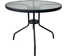 Domoletti Lauko stalas BISTRO ROUND, pilkas, Ø90×70 cm