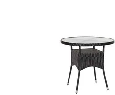 Domoletti TABLE FROM WICKER TEMPERED GLASS TOP