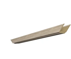 Domoletti horizontali durų apvada, 60.5 cm x 14 - 18 cm x 2 cm, ąžuolo spalvos.