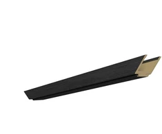 Domoletti horizontali durų apvadas, 70.5 cm x 10 - 14 cm x 1 cm, antracito ąžuolo spalvos.