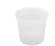 Domoletti Gėlių vazonas Orchidea MCH15, plastikinis, skaidrios spalvos.