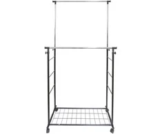 Drabužių pakaba Domoletti DR-9-1446, 102–175 cm, sidabrinė/juoda.