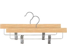 Domoletti WOODEN PANTS HANGER LST017 NATURAL 2PCS