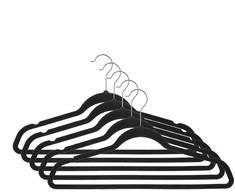 Domoletti VELVET HANGER LSV010 Juodas 5 PCS