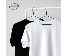 Okko Domoletti PVC DIPPED HANGER LSMD074 Juodas 10 PCS