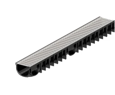 Drenažo latakas su grotelėmis Easyline Aco, A15, 100 cm x 12.5 cm x 9 cm