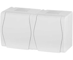 Dvivietis kištukinis lizdas ELEKTRO-PLAST HERMES2, IP44