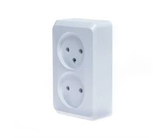 Schneider Electric Dvivietis kištukinis lizdas SCHNEIDER PRIMA, baltos spalvos