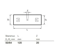 Drenažo vamzdžių jungiamoji mova Wavin, Ø 50 mm