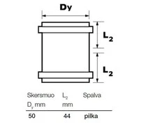 Dubultā uzmava iekštelpu kanalizācijai Wavin Optima, 50 mm