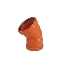 Dvimovė alkūnė lauko kanalizacijai Magnaplast, 110 mm, 45 °
