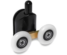 Thema Lux Tiekiami dvigubi apatiniai voleliai 23 mm Juodas 2 vnt.