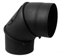 Dūmvada līkums Wadex, melna krās., 200 mm, 45 - 90 °