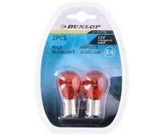 Automobilio lemputė DUNLOP 12V 21W E4, Gintarinė