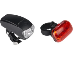 Dviračio LED lempų rinkinys priekyje ir gale Dunlop