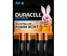 Duracell Optimum AA (LR6) šarminės baterijos, 4 vnt.