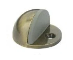 Durų atrama Haushalt DS013CC, 2,5 cm, skersmuo 4,5 cm, plastikas/guma/plienas, žalvaris