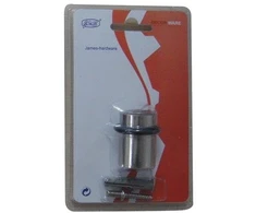 Durų atrama Haushalt DS063CC, 4,5 cm, skersmuo 3,6 cm, guma/plienas, nikelis