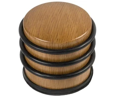 Durų atrama Haushalt DS081CC, 7,1 cm, DIA 6,6 cm, plastikas/guma, ąžuolo spalva.