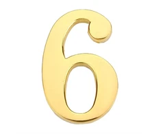 Haushalt Durų numeris "6", aukso spalvos, 45 mm