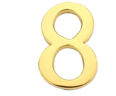 Durų numeris Haushalt GP-8, 4,5 cm x 2,8 cm, cinko, aukso spalvos.