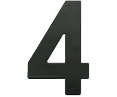 Durų numeris Haushalt MB-4, 14,5 cm, metalinės, juodos spalvos.