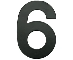 Durų numeris Haushalt MB-6, 14,5 cm, metalinės, juodos spalvos.
