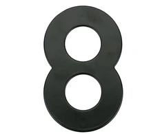 Durų numeris Haushalt MB-8, 14,5 cm, metalinės, juodos spalvos.