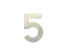 Durų numeris Haushalt SS-5, 6,2 cm x 3,5 cm, nerūdijantis plienas, nerūdijantis plienas