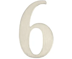 Durų numeris Haushalt SS-6, 6,2 cm x 3,5 cm, nerūdijantis plienas, nerūdijantis plienas