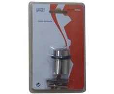 Durų atrama Haushalt DS063CC, 4,5 cm, skersmuo 3,6 cm, guma/plienas, nikelis