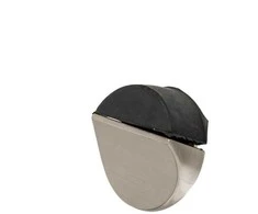 Durų atrama Haushalt DS084, 1,7 cm, DIA 3,9 cm, plastikas/guma/plienas, nikelio spalvos.