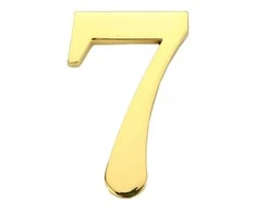 Durų numeris Haushalt GP-7, 4,5 cm x 2,8 cm, cinko, aukso spalvos.