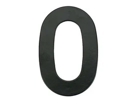Haushalt Numeris "0", matinės juodos spalvos, 145 mm