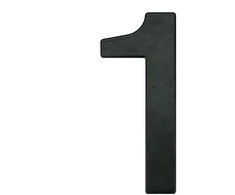 Durų numeris Haushalt MB-1, 14,5 cm, metalinės, juodos spalvos.