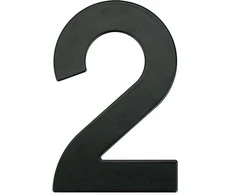 Durų numeris Haushalt MB-2, 14,5 cm, metalinės, juodos spalvos.