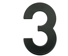 Haushalt Numeris "3", matinės juodos spalvos, 145 mm