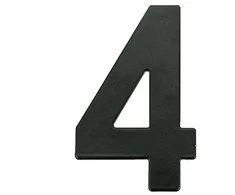 Durų numeris Haushalt MB-4, 14,5 cm, metalinės, juodos spalvos.