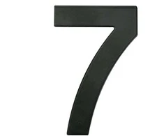 Durų numeris Haushalt MB-7, 14,5 cm, metalinės, juodos spalvos.