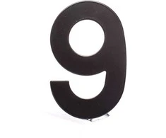 Haushalt Numeris "9", matinės juodos spalvos, 145 mm